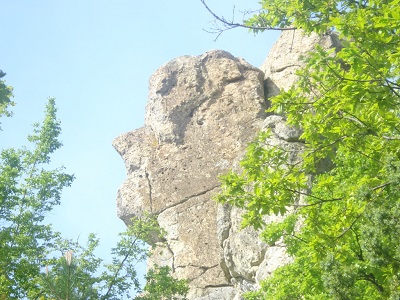Каменна структура приличаща на глава
