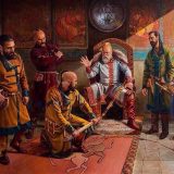 Хан Кубрат със синовете си