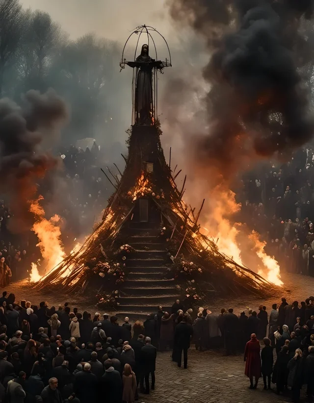 Жана Д’ Арк на клада